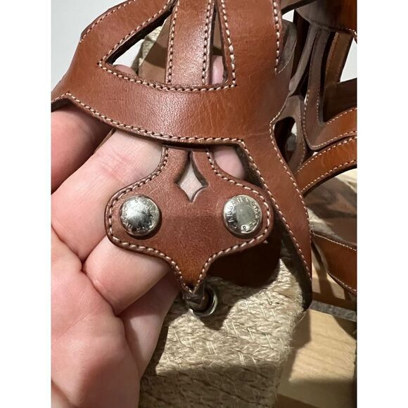 DOLCE & GABBANA BROWN TAN LEATHER GLADIATOR STRAPPY FLATS SANDALS zip size 38.5 - Picture 11 of 14